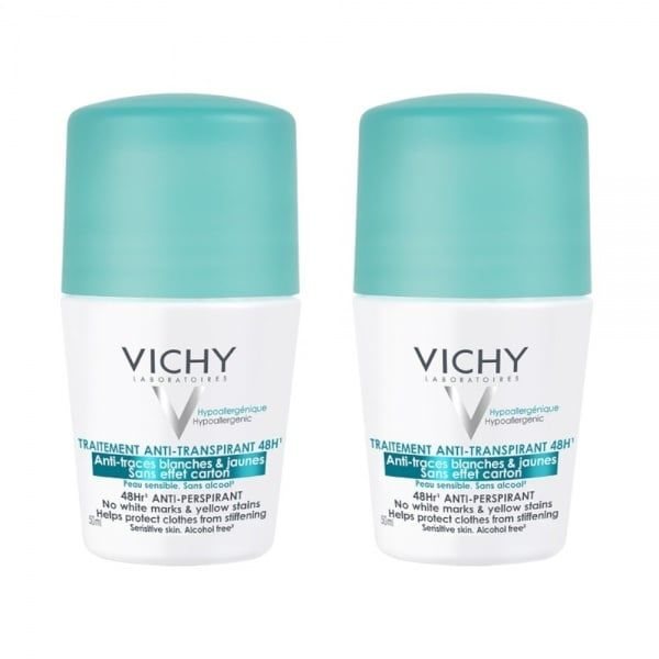 VICHY dezodorantas-antiperspirantas moterims NO MARKS, rinkinys, x 50 ml, 2 vnt
