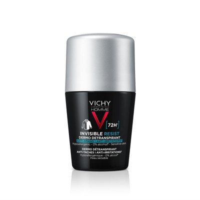 VICHY HOMME, DĖMIŲ NEPALIEKANTIS RUTULINIS ANTIPERSPIRANTAS, vyriškas, 72h, 50 ml