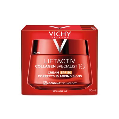 VICHY LIFTACTIV COLLAGEN SPECIALIST 16, kremas, SPF 50, su papildymo sistema, 50 ml
