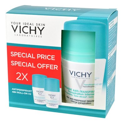 VICHY, rutulinių dezodorantų antiperspirantų rinkinys moterims, 2 vnt