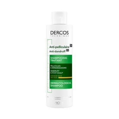 VICHY DERCOS, šampūnas nuo pleiskanų sausai galvos odai, 200 ml