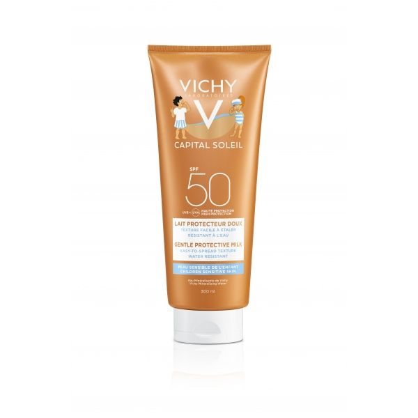 VICHY švelnus apsauginis veido ir kūno pienelis vaikams CAPITAL SOLEIL KIDS, SPF50+, 300 ml