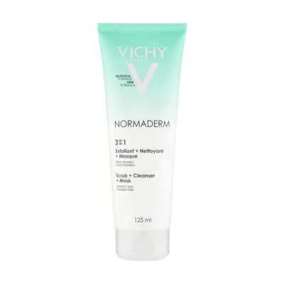 VICHY valiklis šveitiklis kaukė NORMADERM 3in1, 125 ml