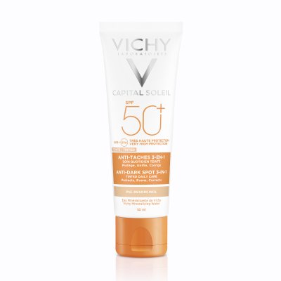 VICHY veido kremas su atspalviu nuo pigmentinių dėmių IDEAL SOLEIL, SPF 50+, 50 ml