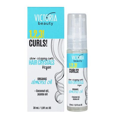 Victoria Beauty 1,2,3! Curls! Blizgesio plaukams suteikiantis serumas garbanotiems plaukams, 30 ml