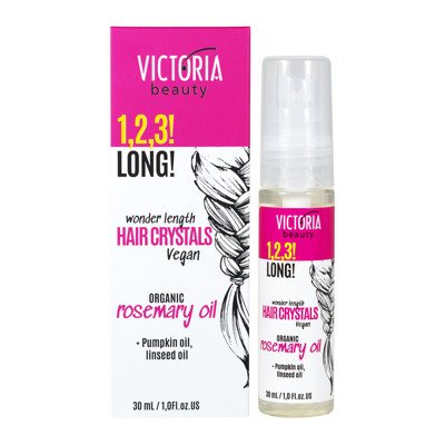 Victoria Beauty 1,2,3! Long! Plaukams blizgesio suteikiantis serumas, 30 ml