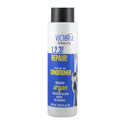 Victoria Beauty 1,2,3! Repair! Kondicionierius pažeistiems plaukams su arganų aliejumi, 500 ml