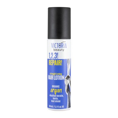 Victoria Beauty 1,2,3! Repair! Tiesinamoji priemonė pažeistiems plaukams su arganų aliejumi, 150 ml