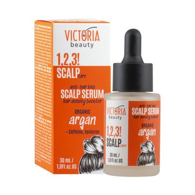 Victoria Beauty 1,2,3! Scalp Care! Serumas mažinantis plaukų slinkimą su arganų aliejumi, 30 ml
