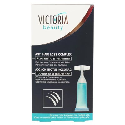 Victoria Beauty ampulės mažinančios plaukų slinkimą su placenta ir vitaminais, 10ml, 5 vnt