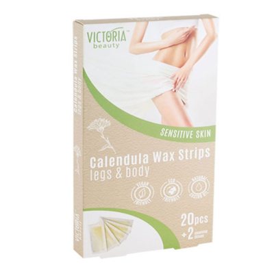 Victoria Beauty depiliacinės vaško juostelės kojoms ir kūnui, 20 vnt