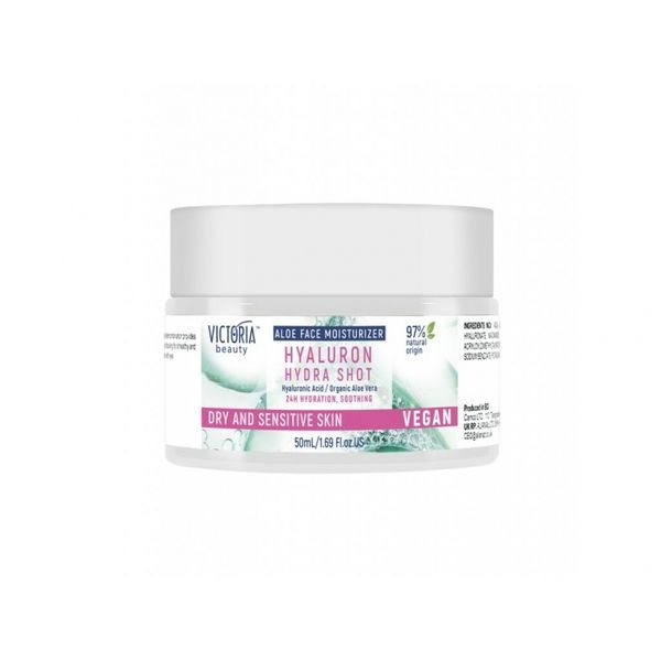 VICTORIA BEAUTY drėkinantis veido kremas su hialurono rūgštimi, 50 ml