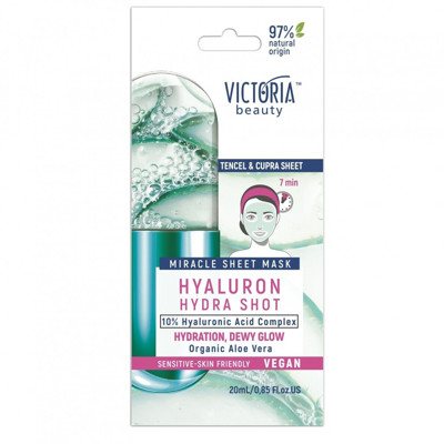 Victoria Beauty lakštinė veido kaukė su hialurono rūgštimi, 1vnt, 20 ml