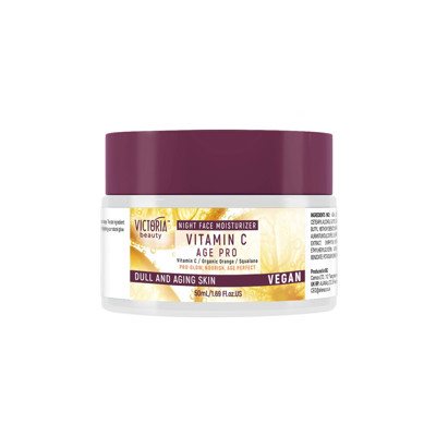Victoria Beauty naktinis veido kremas brandžiai odai su vitaminu C, 50 ml