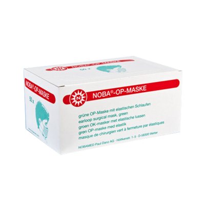 Vienkartinė medicininė veido kaukė, 3 sluoksnių, žalios spalvos N50