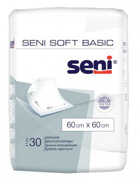Vienkartiniai paklotai SENI Soft BASIC x 60 cm N30, 60 cm