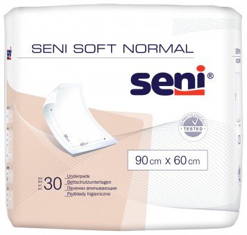 Vienkartiniai paklotai SENI Soft NORMAL x 60 cm N30, 90 cm