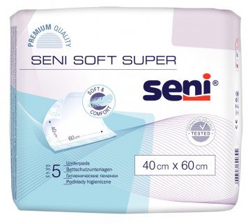 Vienkartiniai paklotai SENI Soft SUPER x 60 cm N5, 40 cm
