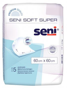 Vienkartiniai paklotai SENI Soft SUPER x 60 cm N5, 60 cm