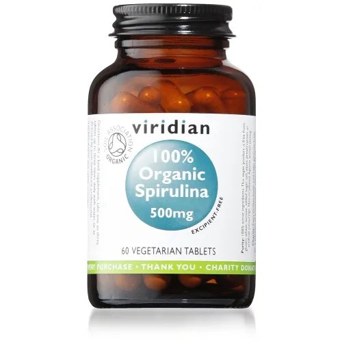 VIRIDIAN 100% ORGANIC SPIRULINA 500mg, N60