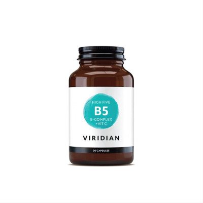VIRIDIAN HIGH FIVE B COMPLEX + VIT C, 30 kapsulių
