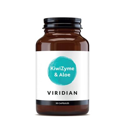VIRIDIAN KIWIZYME, kivi vaisių fermentai ir alavijai, 30 kapsulių