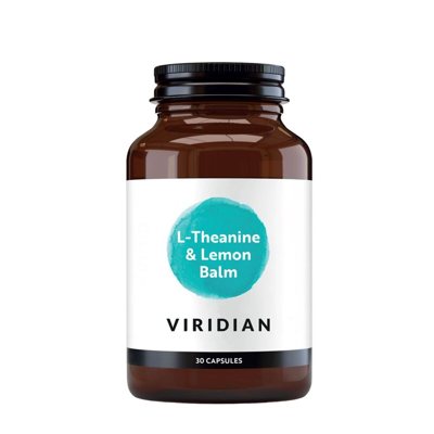 VIRIDIAN L-THEANINE AND LEMON BALM, 30 kapsulių