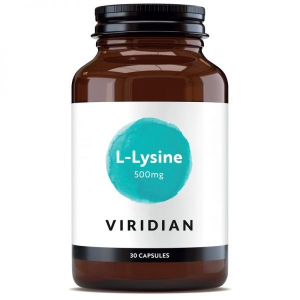 VIRIDIAN maisto papildas L-LYSINE 500 mg, 30 kaps.