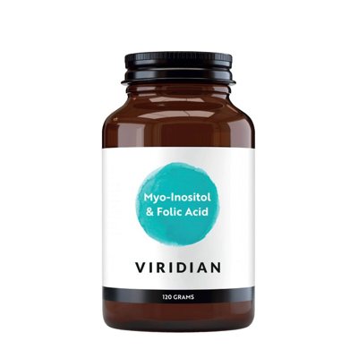 VIRIDIAN MYO-INOSITOL & FOLIC ACID, ., milteliai, 120 g