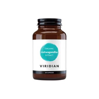 VIRIDIAN ORGANIC ASHWAGANDHA EXTRACT (LT-EKO-001), 60 kapsulių