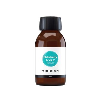 VIRIDIAN ORGANIC ELDERBERRY EXTRACT + VIT C, nuo ., 100 ml, 1 m