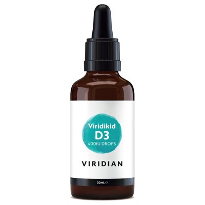 VIRIDIAN VIRIDKID VITAMIN D, skystas vitaminas D, 400IU, 30 ml