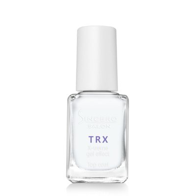 Viršutinis gelinio efekto nagų lakas "Sincero Salon", Top coat, TRX, 10 ml