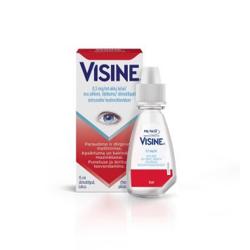 VISINE 0,5 mg/ml akių lašai, tirpalas, 15 ml