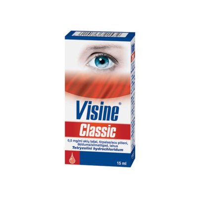 Visine Classic 0,5 mg/ml akių lašai, 15 ml