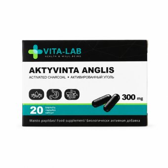 VITA-LAB Aktyvinta anglis 300 mg, 20 kapsulių