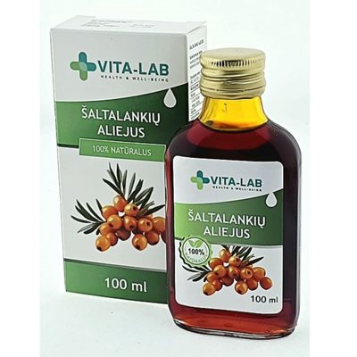 VITA LAB, aliejus šaltalankių 100% natūralus, 230mg karotinoidų, 100 ml