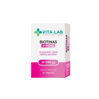 VITA-LAB BIOTINAS 10000 µg STRONG, 30 tablečių