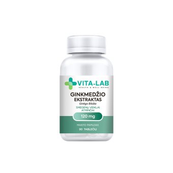 VITA-LAB Ginkmedžio ekstraktas 120 mg, 90 tablečių