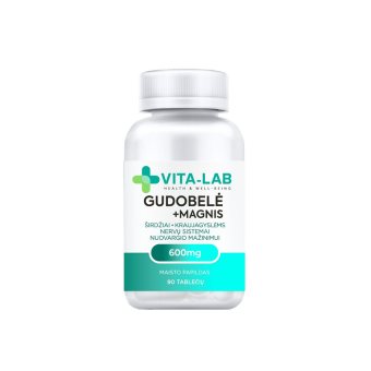 VITA-LAB, Gudobelė 600 su magniu, 90 tablečių