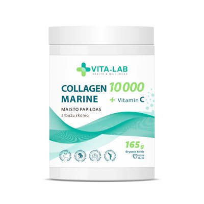 VITA-LAB Kolagenas marine10000+vitaminas C, miltelių, 165 g