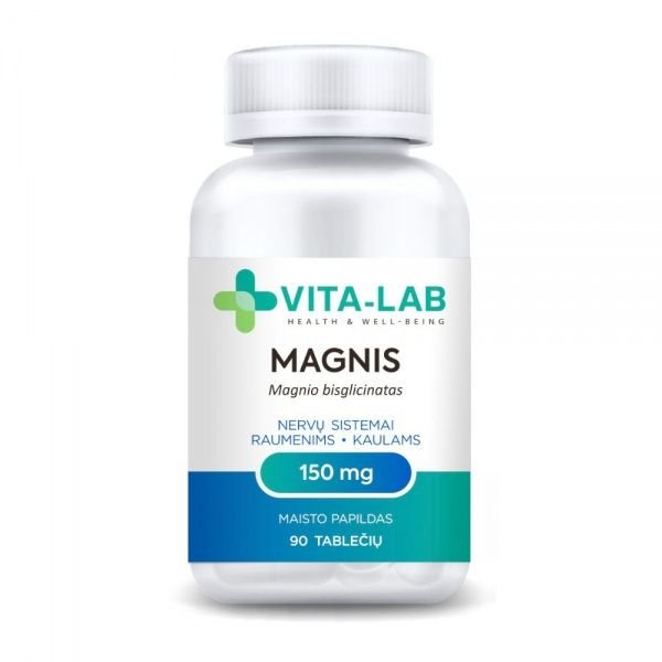 VITA-LAB maisto papildas MAGNIS 150 mg, magnio bisglicinatas, 90 tab.