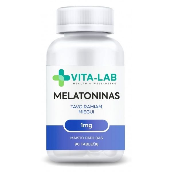 VITA-LAB maisto papildas MELATONINAS 1 mg, 90 tab.