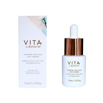 VITA LIBERATA savaiminio įdegio serumas veidui ANTI-AGE, bekvapis, 15 ml