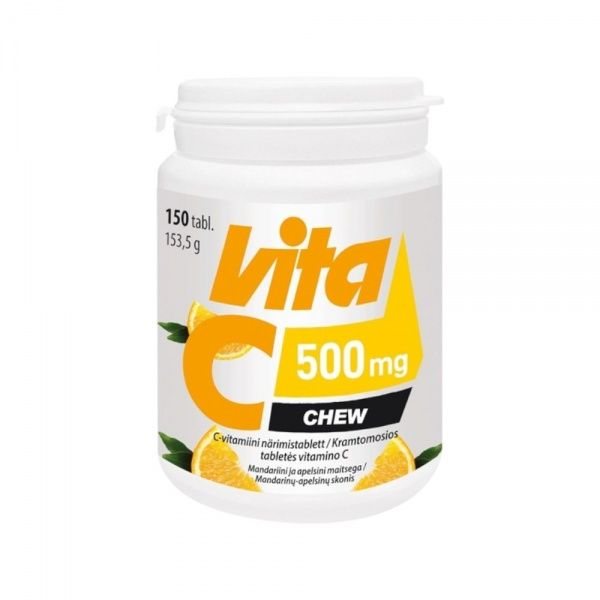 VITABALANS maisto papildas VITA C CHEW 500 mg, 150 tab.