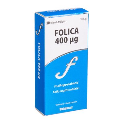 VITABALANS OY FOLICA, 400 mcg, 30 tablečių