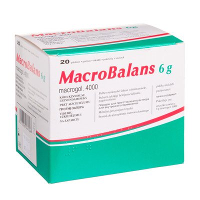 VITABALANS OY MACROBALANS, milteliai geriamajam tirpalui, 20 pakelių po, 6 g