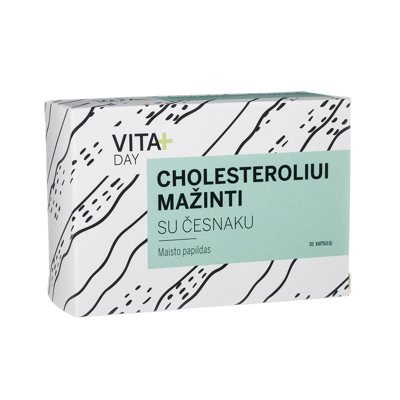 VITADAY CHOLESTEROLIUI MAŽINTI SU ČESNAKU, 30 kapsulių