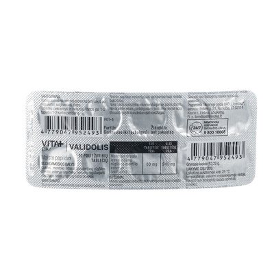 VITADAY VALIDOLIS, 10 tablečių