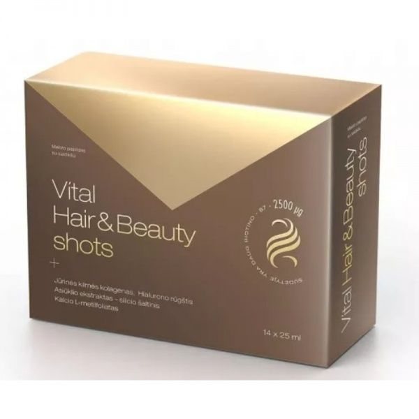 VITAL maisto papildas HAIR & BEAUTY SHOTS, x 25 ml, 14 vnt